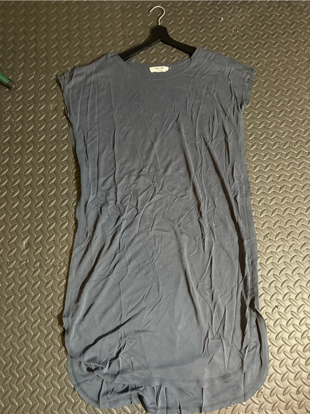 Double Zero Slate Blue Scoop T-shirt Dress (Maternity)